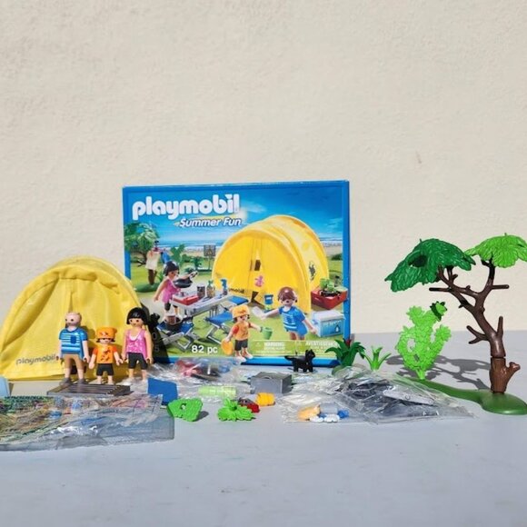Playmobil Family Camping Set Playset Summer Fun 5435 with Tent Replacement Parts - Picture 1 of 14